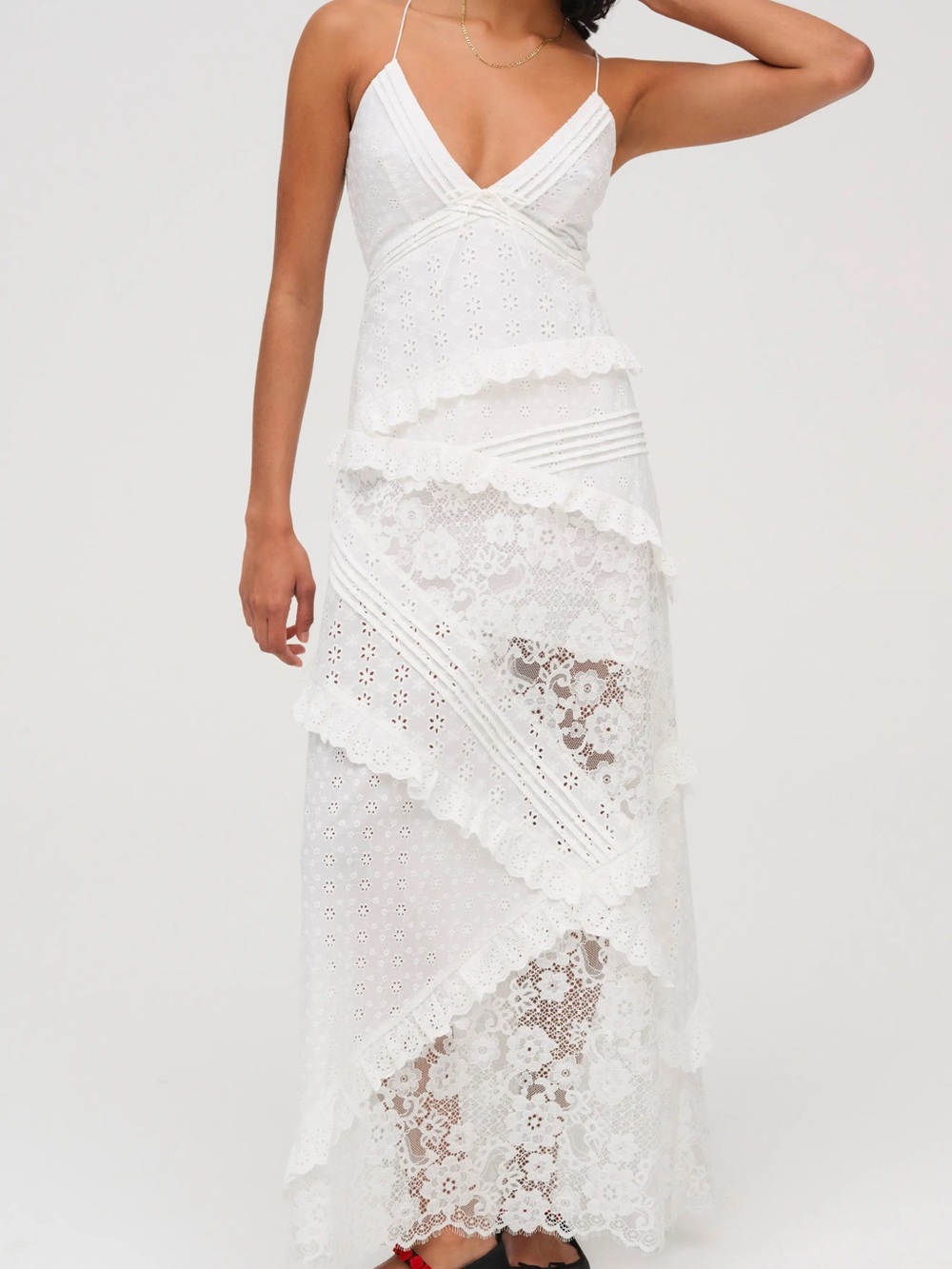 For Love and Lemons Rosalyn Lace Maxi Dress